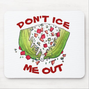 DON'T ICE ME OUT Funny Iceberg Lettuce Wedge Salad Mouse Pad