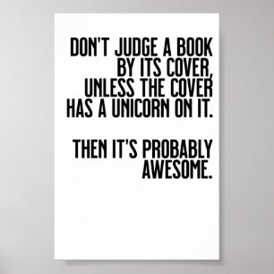 Don't judge a book poster