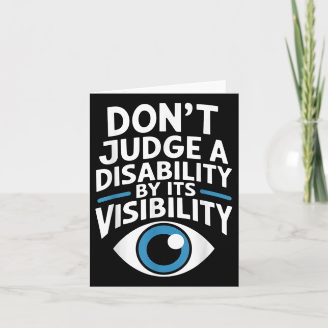 Dont Judge A Disability Teacher Awareness _1  Card (Front)