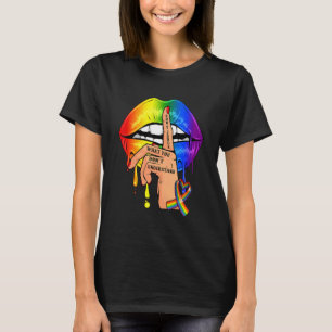 Don't Judge Gay Pride Lgbt Lgbt Dripping Rainbow L T-Shirt