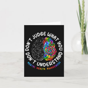 Dont Judge Mental Health Awareness Month Human Bra Card