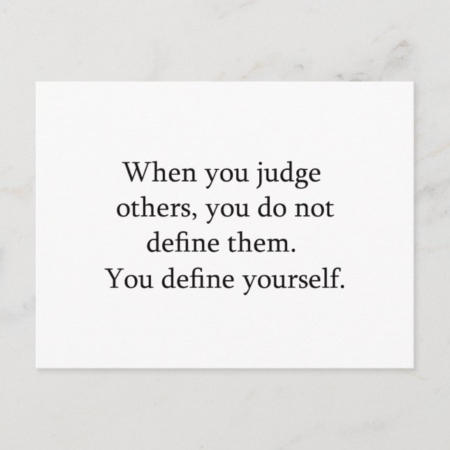 Don't Judge Postcard (Front)