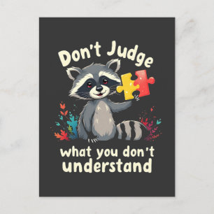 Don't Judge What You Don't Understand Autism  Announcement Postcard