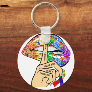 Don't Judge What You Dont Understand LGBTQIA Pride Key Ring