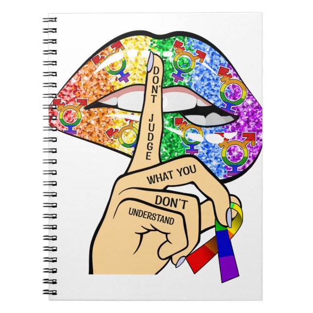 Don't Judge What You Dont Understand LGBTQIA Pride Notebook (Front)