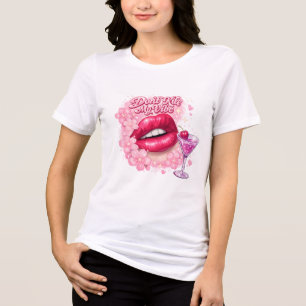 Don't Kill My Vibe Pink Lips Y2K Coquette T-Shirt Tri-Blend Shirt