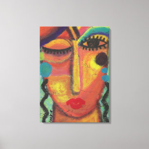 Don't Know Don't Care Abstract Acrylic Painting  Canvas Print