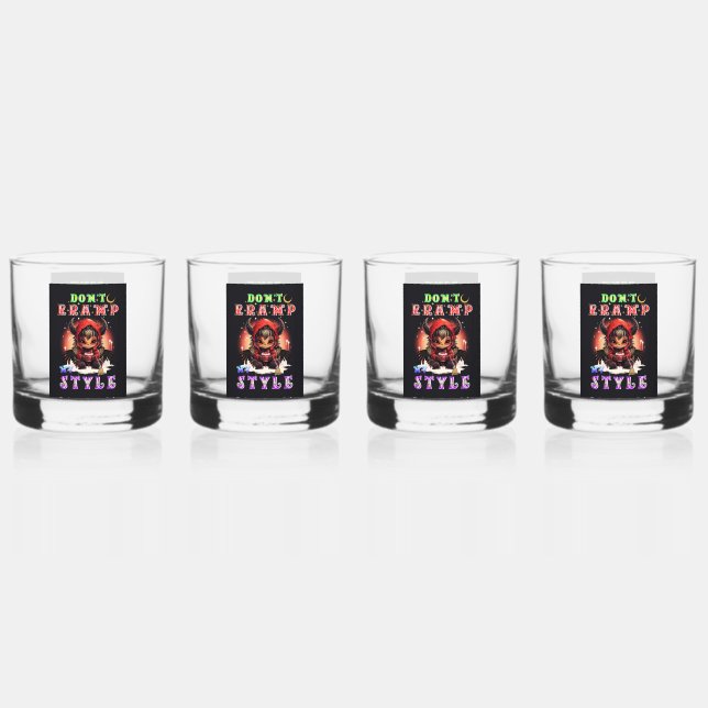 Don't Kramp My Style Whiskey Glass (Front)