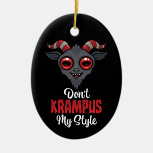Don't Krampus My Style Ceramic Tree Decoration