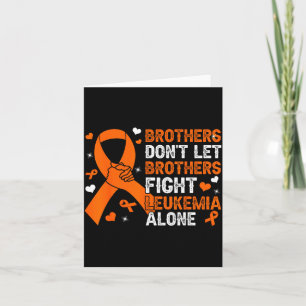 Don't let brothers fight cancer alone leukaemia card