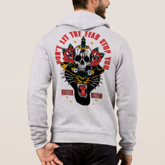Don't let fear stop you panther tattoo old school hoodie