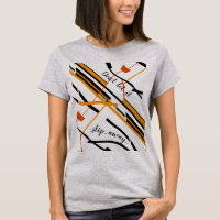 "Don't let it slip away" Orange Black Design