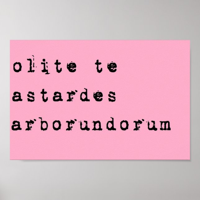 Dont let the bastards grind you down Latin  black  Poster (Front)