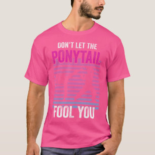 Dont Let The Ponytail Fool You Funny Karate Girl V T-Shirt