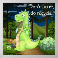 Don't Litter, Do Recycle Dragon