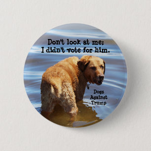 Don't look at me: I didn't vote for him 6 Cm Round Badge
