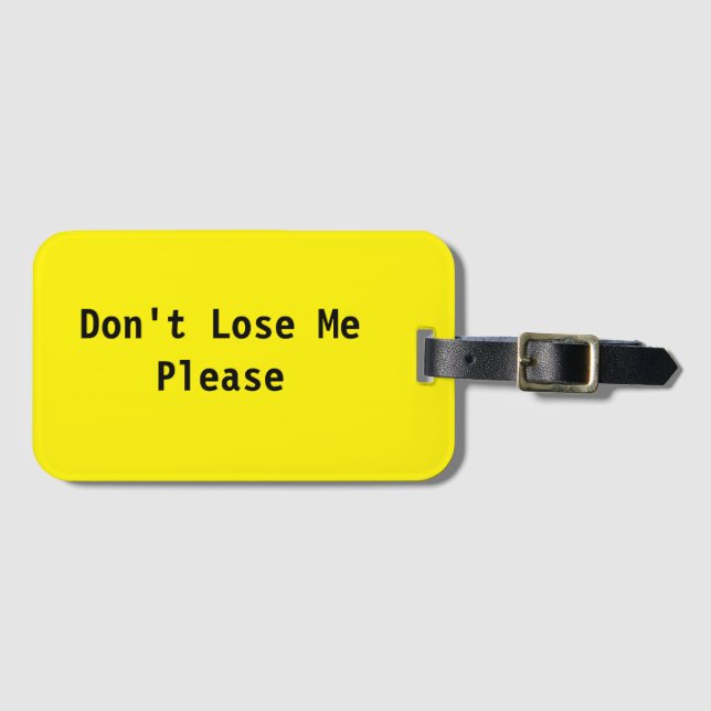 Don't lose me luggage tag (Front Horizontal)