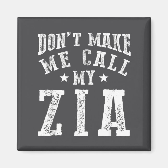 Don't Make Me Call My Zia Aunt Funny Nephew Niece  Magnet (Front)