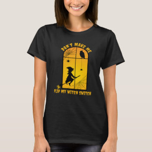 Don't Make Me Flip My Witch Switch Spooky Owl T-Shirt