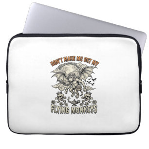 Dont Make Me Get Flying Monkeys Halloween Moon Sku Laptop Sleeve