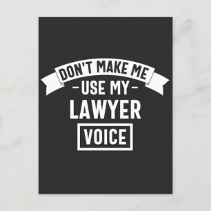 Don't make me use my lawyer voice holiday postcard