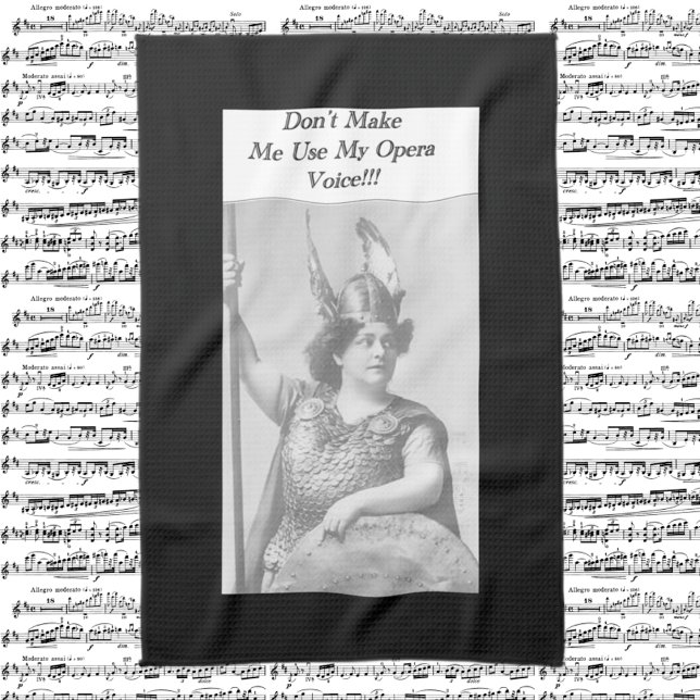 Don't Make me use my Opera voice Adult Apron Tea Towel (Creator Uploaded)