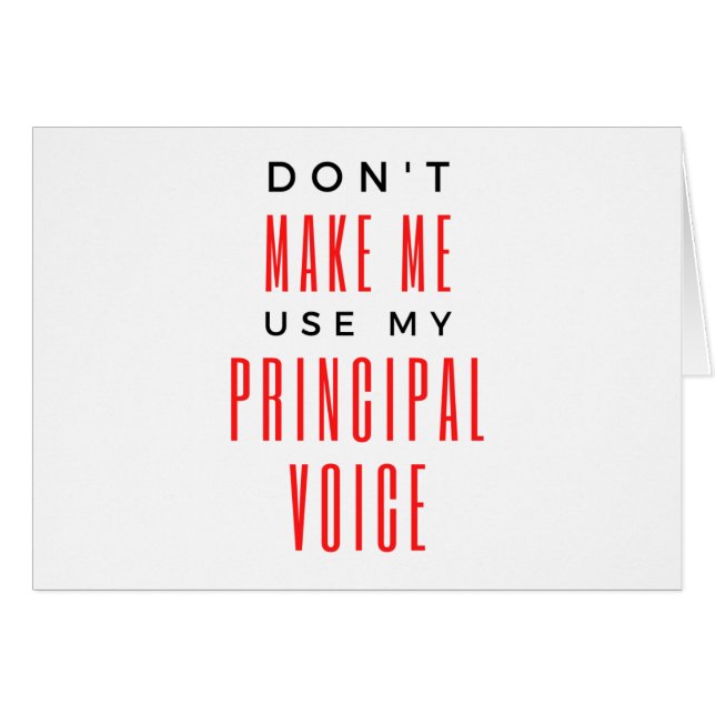 Don't Make Me Use My Principal Voice 2 (Front Horizontal)