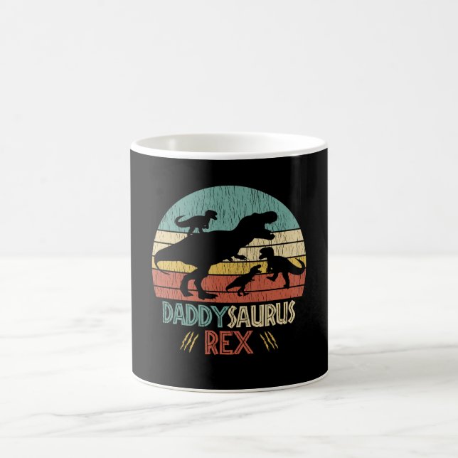 Don't Mess With Daddy Saurus Dinosaur Family Dad Coffee Mug (Center)