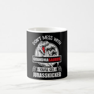 Don't Mess With Grandma Saurus Dinosaur Family Mum Coffee Mug