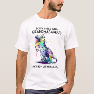 Don't Mess With Grandmasaurus T Rex Dinosaur Juras T-Shirt