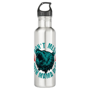 Don't Mess With Mama Bear Shirt Funny Gift for Mom 710 Ml Water Bottle