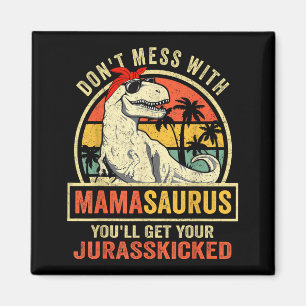 Don't Mess With Mamasaurus You'll Get Jurkicked  Magnet