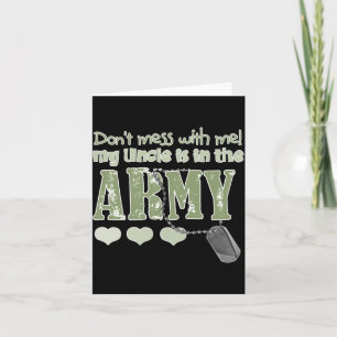 Dont Mess With Me My Uncle Is In The Army Baby  Card