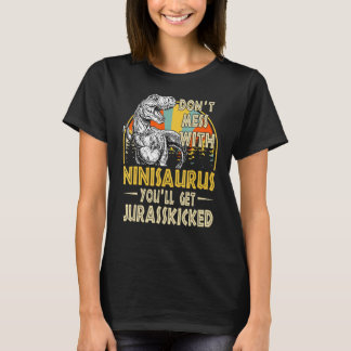Dont Mess With Ninisaurus Youll Get Jurasskicked V T-Shirt
