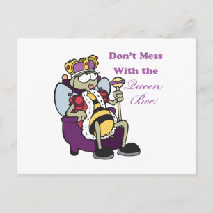 dont mess with queen bee postcard
