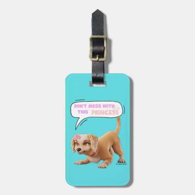 Don't Mess with This Princess Luggage Tag (Front Vertical)