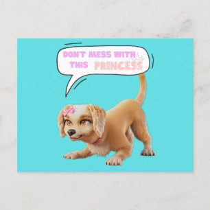 Don't Mess with This Princess Postcard
