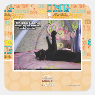 Don't Mind Me Square Sticker