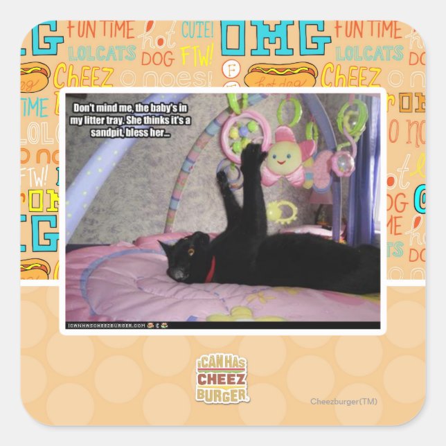 Don't Mind Me Square Sticker (Front)