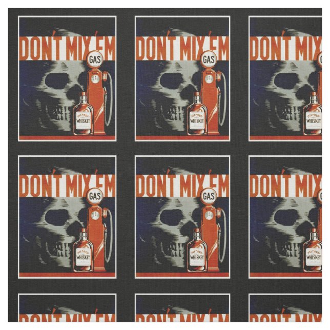 "Don't Mix Them" vintage art fabric (Swatch)