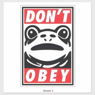 Don't Obey Funny Frog Resist No King USA