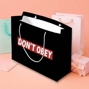 Don't Obey Portland Frog Protest Large Gift Bag