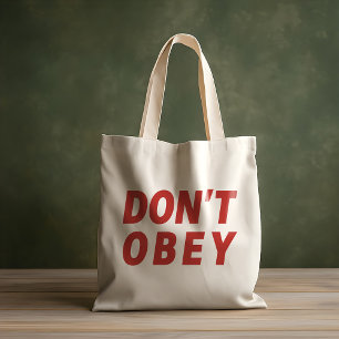 Don't Obey Portland Frog Protest Tote Bag