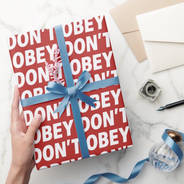 Don't Obey Portland Frog Protest Wrapping Paper (Gifting)