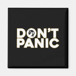 Don't Panic 42 Vintage Shirts Black Uni-adults Sma Magnet