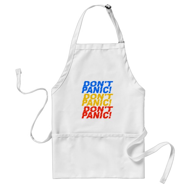 Don't Panic! apron - choose style & colour (Front)