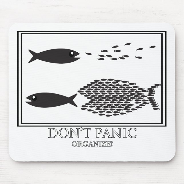 Dont' Panic be Organise! Mouse Pad (Front)