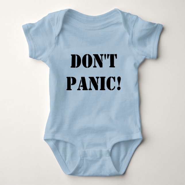 Don't Panic! Onsie Baby Bodysuit (Front)