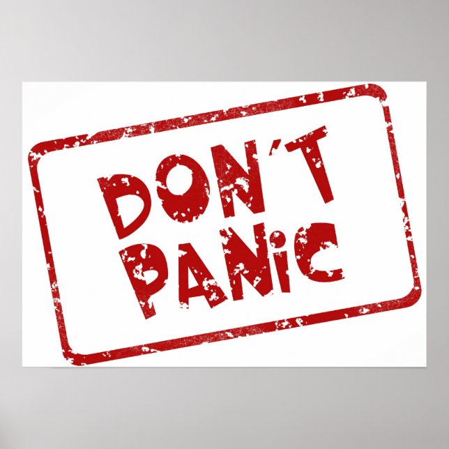 Don't Panic Poster (Front)