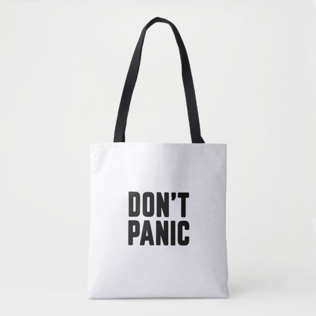 Don't panic tote bag (Front)